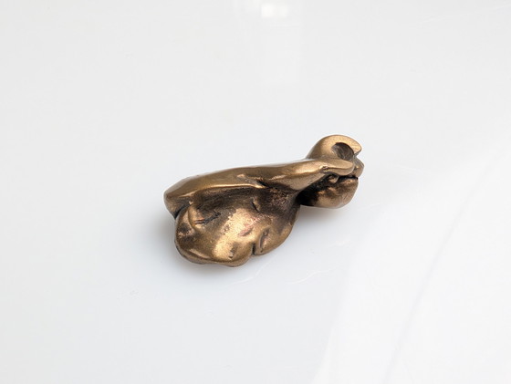 Image 1 of Pendentif Sculpture Brutaliste en Bronze Signé 1970S