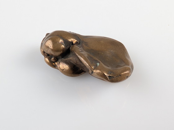Image 1 of Pendentif Sculpture Brutaliste en Bronze Signé 1970S