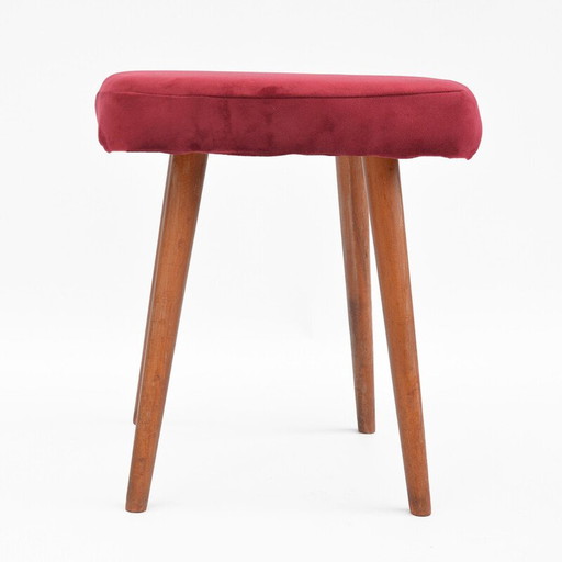 Tabouret à bâtons vintage par Dolnośląska Fabryka Mebli, Pologne 1960s