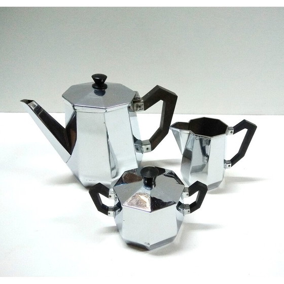 Image 1 of Service à café ou à thé vintage "Ottagonale" pour Alessi, 1936