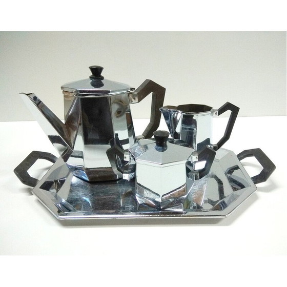 Image 1 of Service à café ou à thé vintage "Ottagonale" pour Alessi, 1936