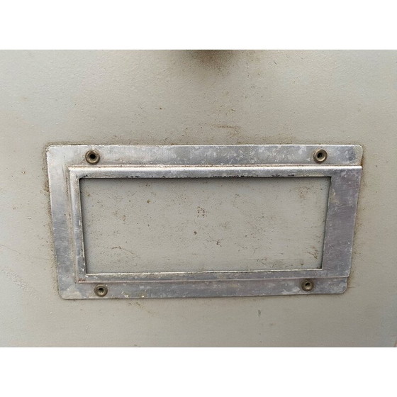 Image 1 of Paire de meubles vintage en aluminium à 5 abattants pour Ronéo, 1950