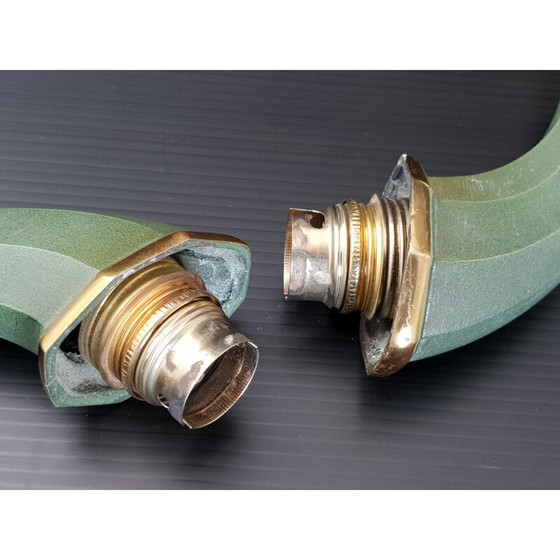 Image 1 of Paire d'appliques vintage en bronze, 1950