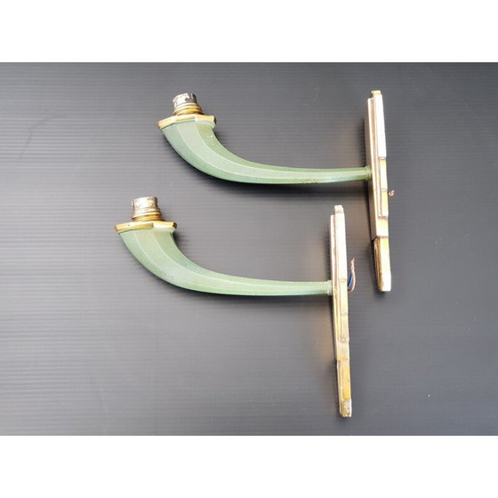 Image 1 of Paire d'appliques vintage en bronze, 1950