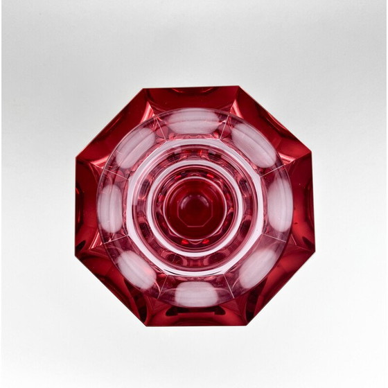 Image 1 of Vase vintage en verre par Josef Hoffmann pour Moser