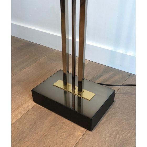 Image 1 of Lampadaire vintage avec patine bronze et laiton, 1970