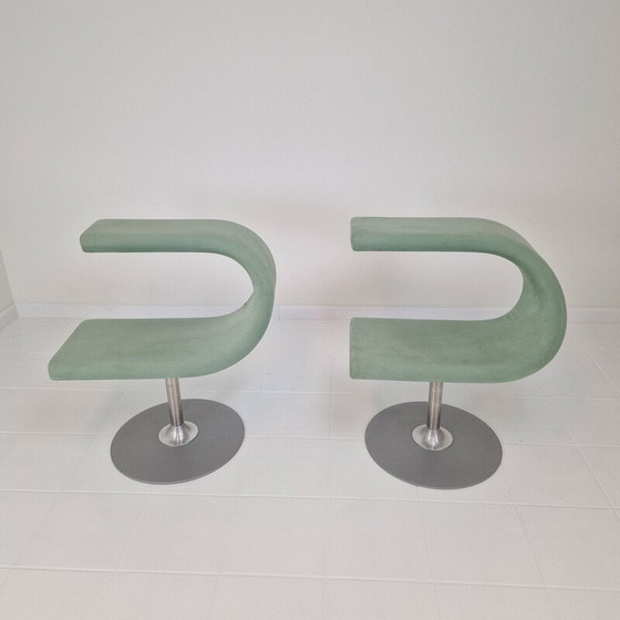 Image 1 of Paire de fauteuils pivotants vintage Bla station Innovation C par Fredrik Mattson, Suède