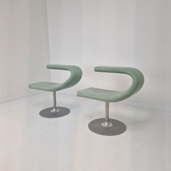 Image 1 of Paire de fauteuils pivotants vintage Bla station Innovation C par Fredrik Mattson, Suède