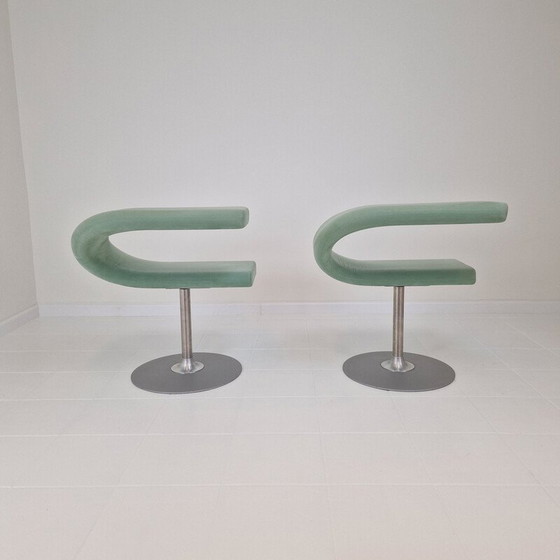 Image 1 of Paire de fauteuils pivotants vintage Bla station Innovation C par Fredrik Mattson, Suède