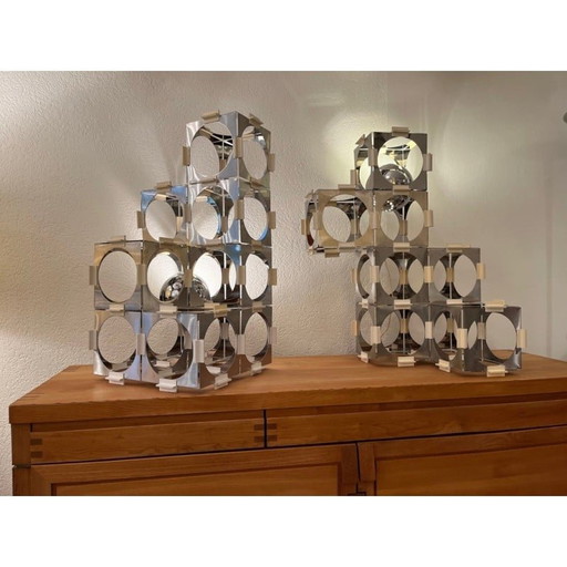 Lampadaire vintage Skyscrapper par Luigi Argenta pour Reggiani, Italie, années 1970