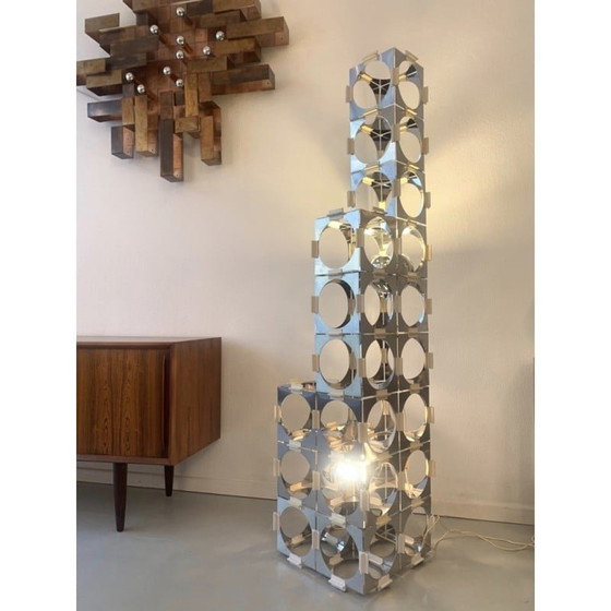 Image 1 of Lampadaire vintage Skyscrapper par Luigi Argenta pour Reggiani, Italie, années 1970