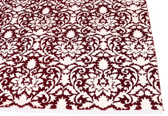 Image 1 of Tapis en laine et soie de Tabriz au design contemporain - Superbes reflets de soie