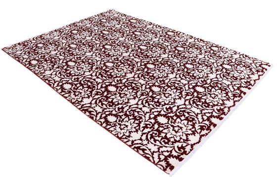 Image 1 of Tapis en laine et soie de Tabriz au design contemporain - Superbes reflets de soie