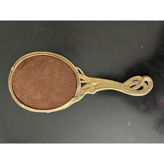 Image 1 of Miroir vintage Art Nouveau en laiton