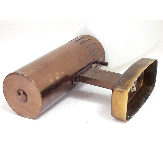 Image 1 of Paire d'appliques vintage en laiton et verre par Bruno Gatta pour Stilnovo, Italie 1960