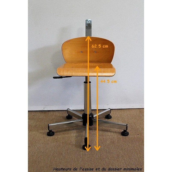 Image 1 of Chaise d'architecte vintage chromée, 1960