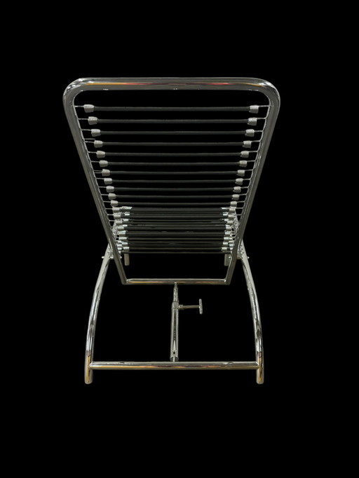 Rene Herbst Sandow Chair Chrome Design Lounge Armchair