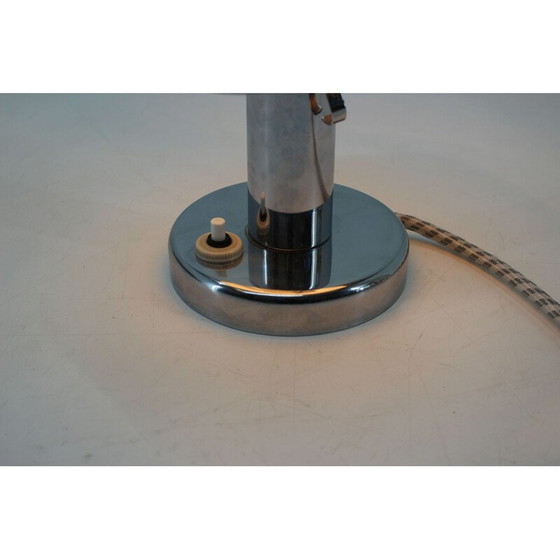 Image 1 of Paire de lampes de table ajustables chromées vintage Bauhaus, Tchécoslovaquie 1930