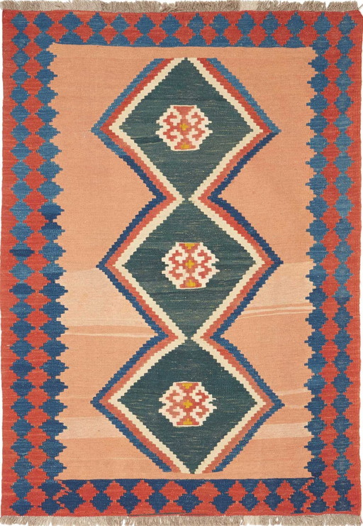 Kilim Fars Kashgaï -Tissé à la main-Utilisé 160 X 115 cm No. 448847