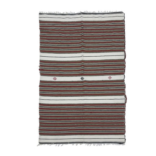 Tapis rayé vintage fait main, Algérie 1980