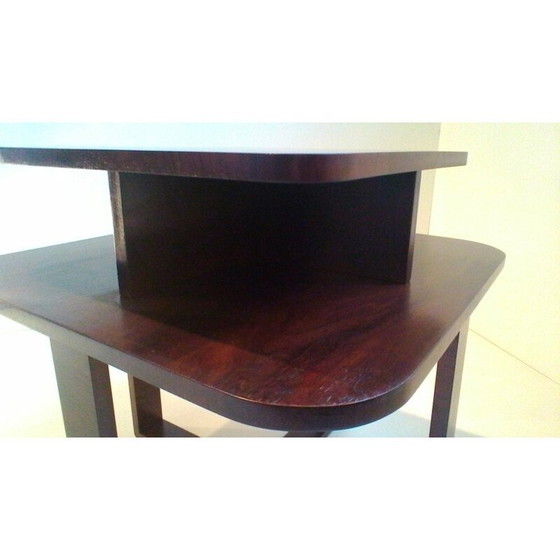 Image 1 of Table basse rectangulaire vintage en bois courbé par Jindrich Halabala, 1940
