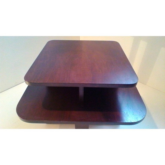 Image 1 of Table basse rectangulaire vintage en bois courbé par Jindrich Halabala, 1940