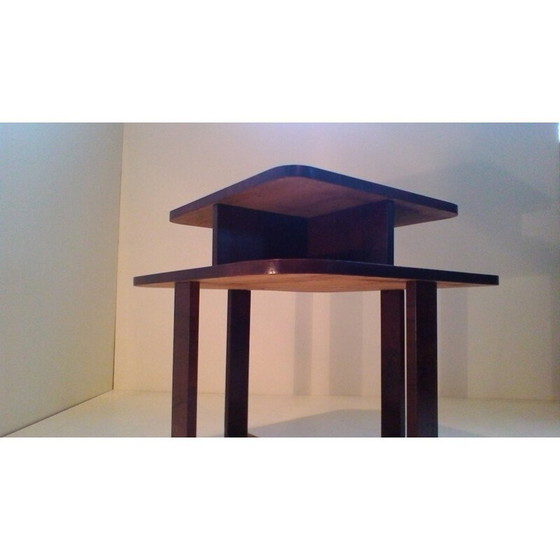 Image 1 of Table basse rectangulaire vintage en bois courbé par Jindrich Halabala, 1940