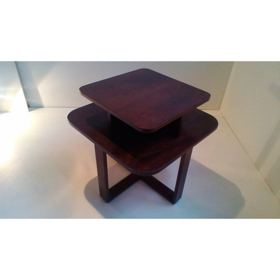 Image 1 of Table basse rectangulaire vintage en bois courbé par Jindrich Halabala, 1940