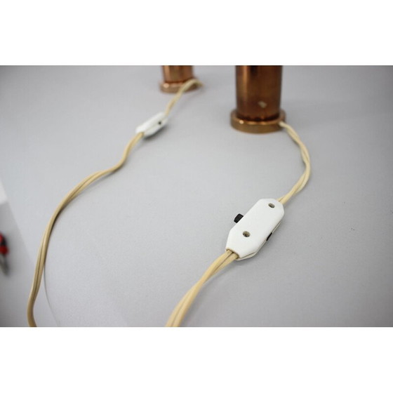 Image 1 of Paire de lampes vintage en cuivre par Kamenický Šeno, Tchécoslovaquie 1970