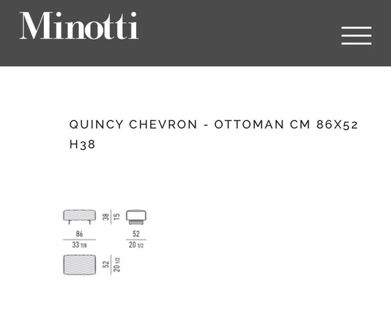 Image 1 of Le pouf Minotti Quincy, modèle d'exposition, est désormais disponible