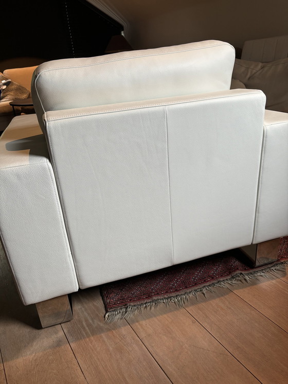 Image 1 of Rolf Benz Ego Cuir Blanc fauteuil