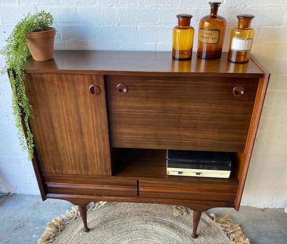 Image 1 of Retro Vintage Mid Century Sideboard, High-Board, Mid-Board, Bar cabinet