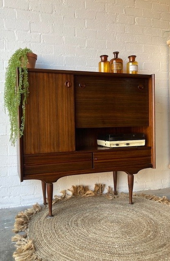 Image 1 of Retro Vintage Mid Century Sideboard, High-Board, Mid-Board, Bar cabinet