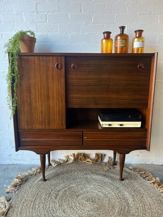 Image 1 of Retro Vintage Mid Century Sideboard, High-Board, Mid-Board, Bar cabinet