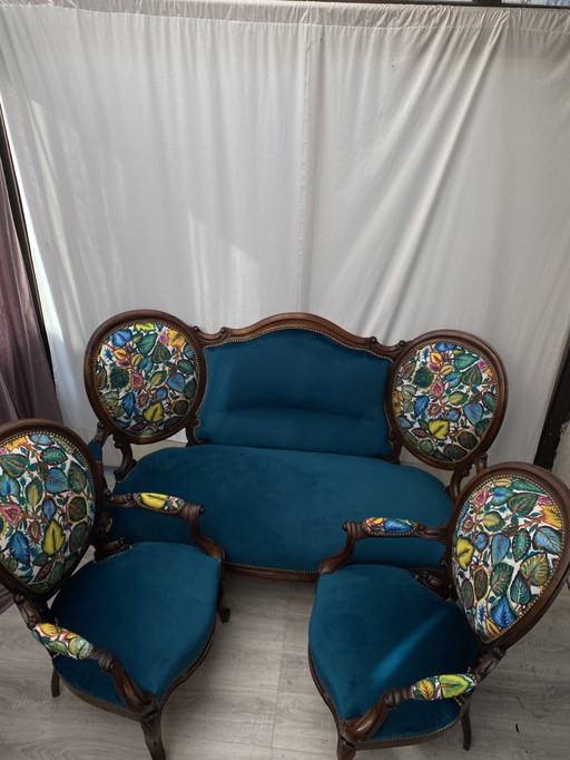 Banquette Avec Deux Fauteuils