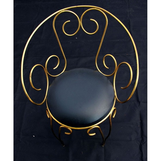 Image 1 of Paire de fauteuils vintage avec volutes en laiton 1960