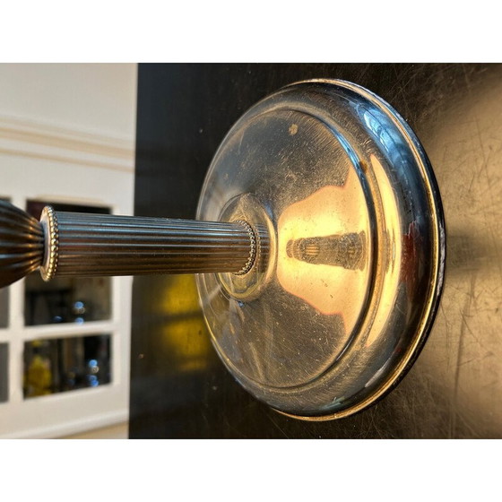 Image 1 of Lampe vintage en métal nervuré, 1980