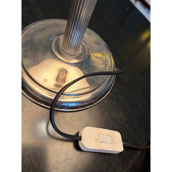 Image 1 of Lampe vintage en métal nervuré, 1980