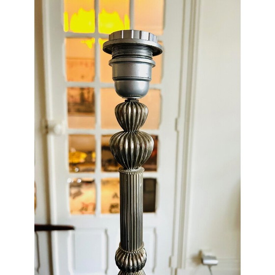 Image 1 of Lampe vintage en métal nervuré, 1980