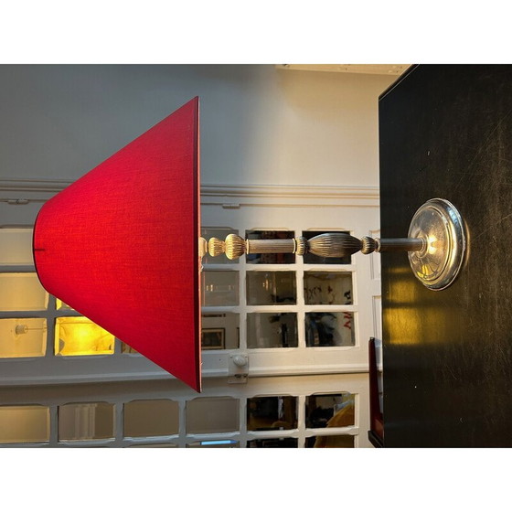 Image 1 of Lampe vintage en métal nervuré, 1980