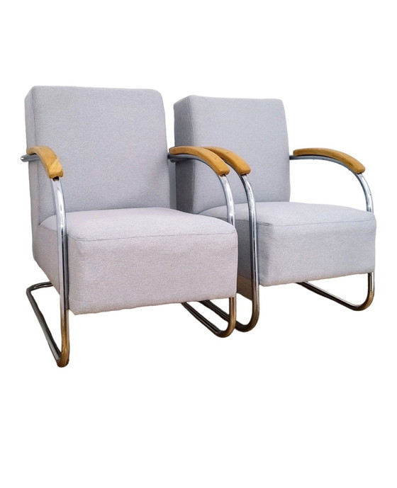 Image 1 of Fauteuils Vintage Fn 21 de Mücke Melder, 1930S, Set Of 2