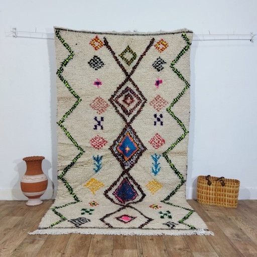 Tapis de laine Beni Ouarain fait main - Authentiques tapis berbères du Maroc