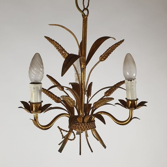 Image 1 of Chandelier épis de maïs Hollywood Regency Coco Chanel