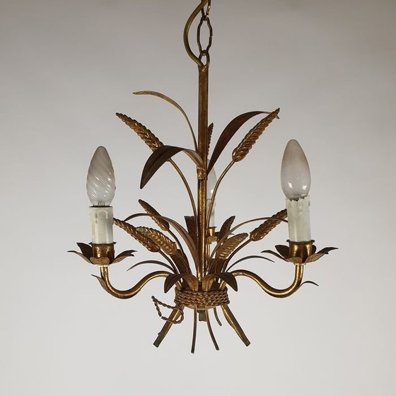 Image 1 of Chandelier épis de maïs Hollywood Regency Coco Chanel