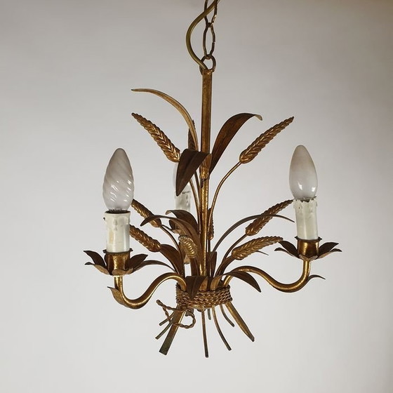 Image 1 of Chandelier épis de maïs Hollywood Regency Coco Chanel