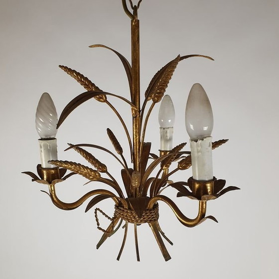 Image 1 of Chandelier épis de maïs Hollywood Regency Coco Chanel