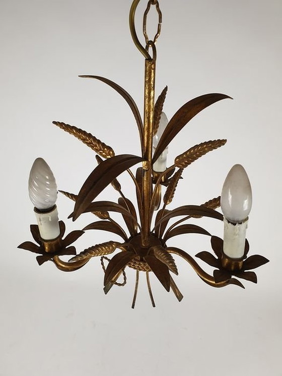 Image 1 of Chandelier épis de maïs Hollywood Regency Coco Chanel