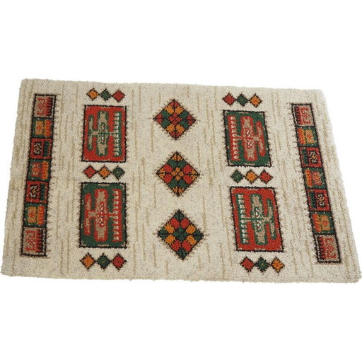 Tapis Kelim en laine du milieu du siècle, 1960