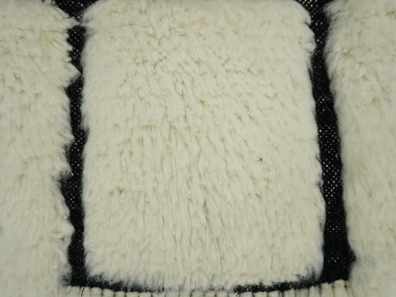 Image 1 of Tapis berbère - 257 Cm X 153 Cm - Laine blanche et noire