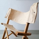 Chaise pliante vintage en frêne 1960